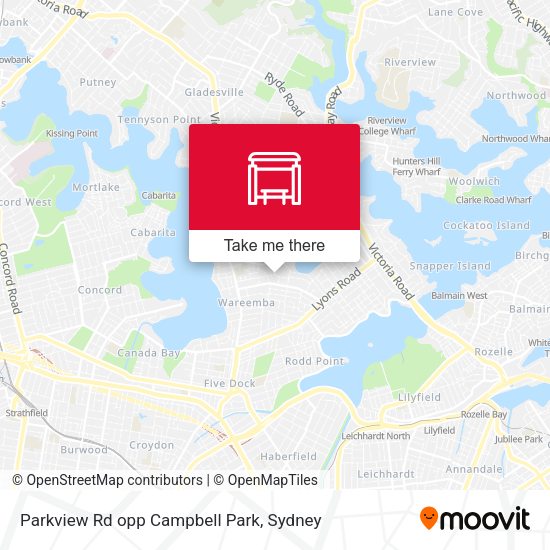 Parkview Rd opp Campbell Park map