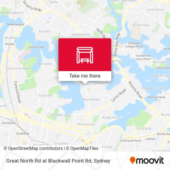 Great North Rd at Blackwall Point Rd map
