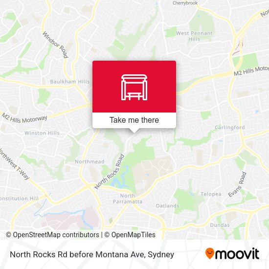 North Rocks Rd before Montana Ave map