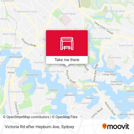 Victoria Rd after Hepburn Ave map