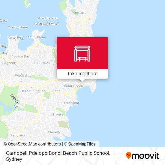 Campbell Pde opp Bondi Beach Public School map