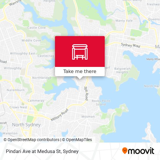 Pindari Ave at Medusa St map