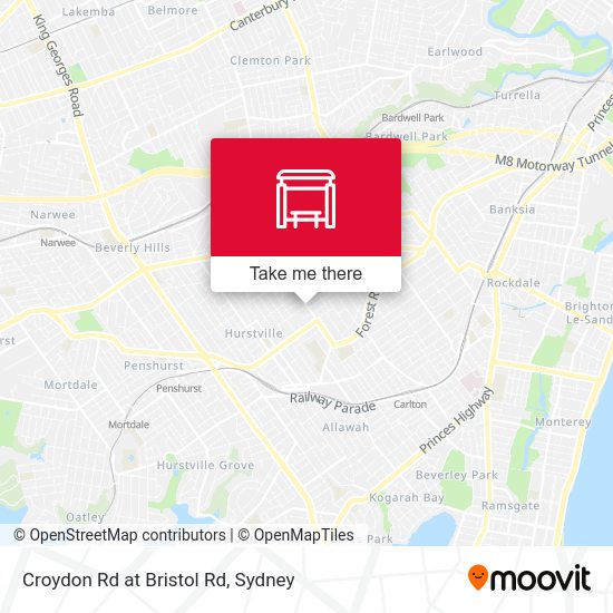 Croydon Rd at Bristol Rd map