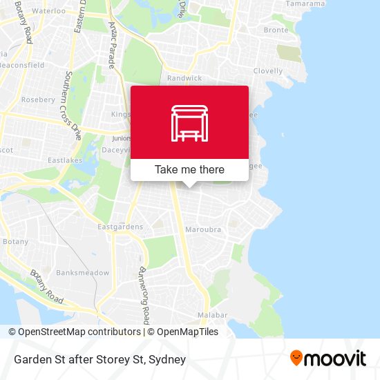 Garden St after Storey St map