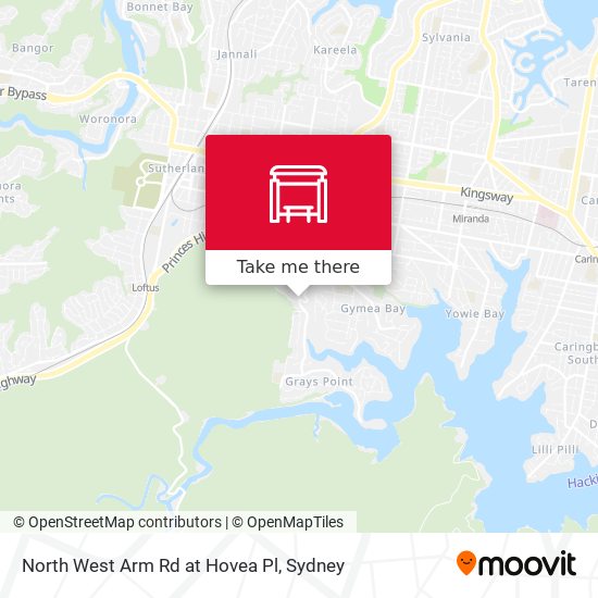 North West Arm Rd at Hovea Pl map