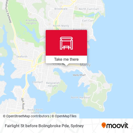Fairlight St before Bolingbroke Pde map