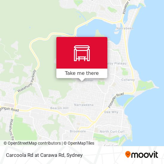 Carcoola Rd at Carawa Rd map