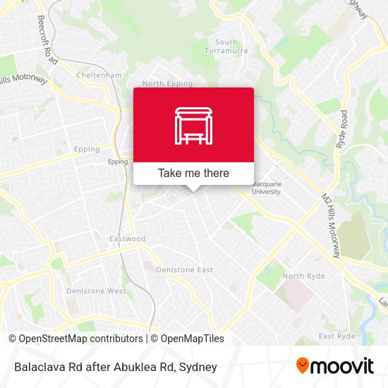 Balaclava Rd after Abuklea Rd map