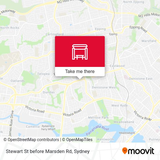 Stewart St before Marsden Rd map