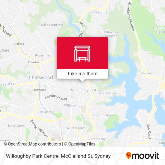 Willoughby Park Centre, McClelland St map