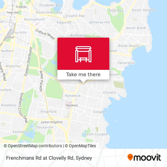 Frenchmans Rd at Clovelly Rd map