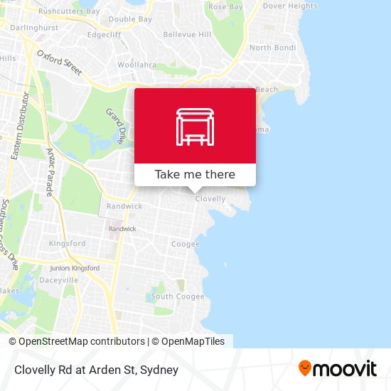 Clovelly Rd at Arden St map