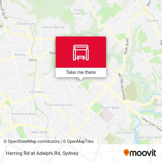 Mapa Herring Rd at Adelphi Rd