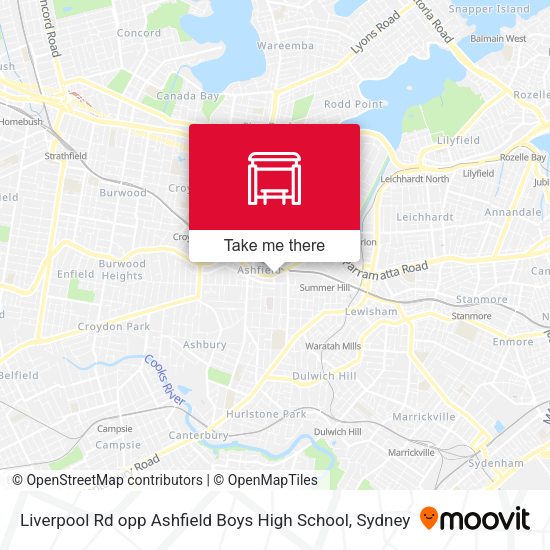 Liverpool Rd opp Ashfield Boys High School map