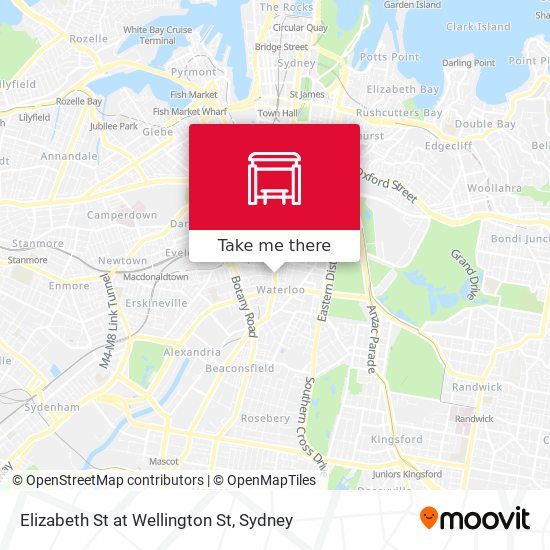 Elizabeth St at Wellington St map