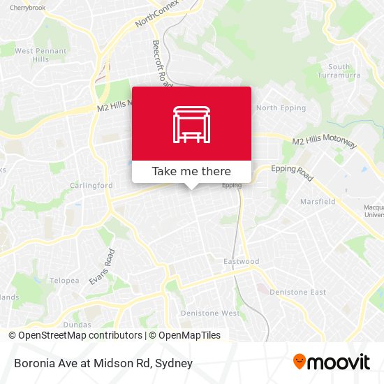 Boronia Ave at Midson Rd map