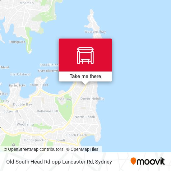 Old South Head Rd opp Lancaster Rd map