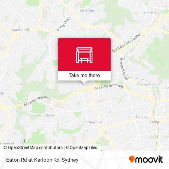 Eaton Rd at Karloon Rd map
