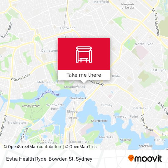 Estia Health Ryde, Bowden St map