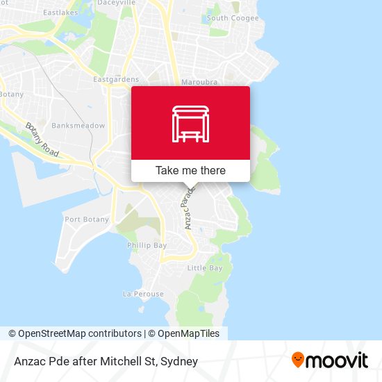 Anzac Pde after Mitchell St map