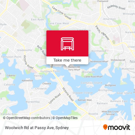 Woolwich Rd at Passy Ave map