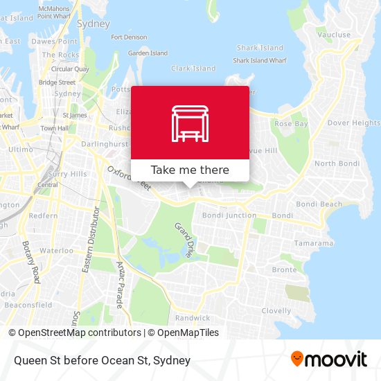 Queen St before Ocean St map