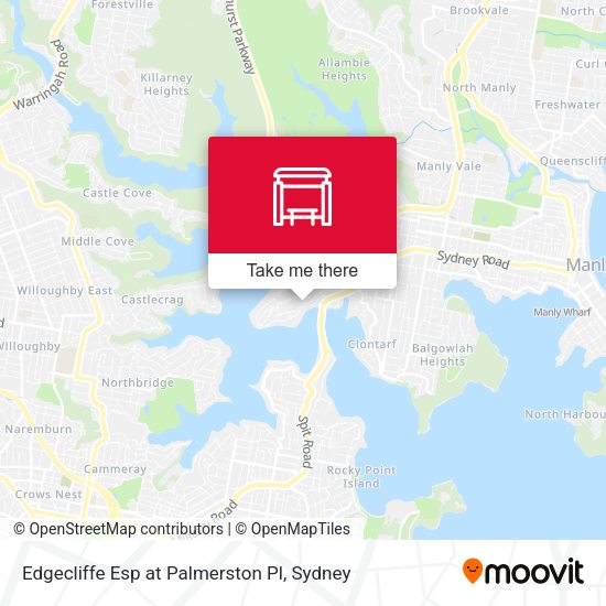 Edgecliffe Esp at Palmerston Pl map