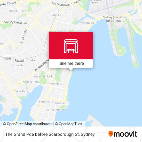 The Grand Pde before Scarborough St map