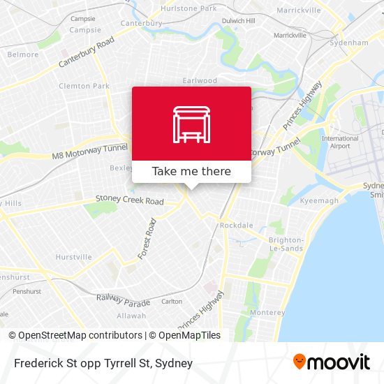 Frederick St opp Tyrrell St map