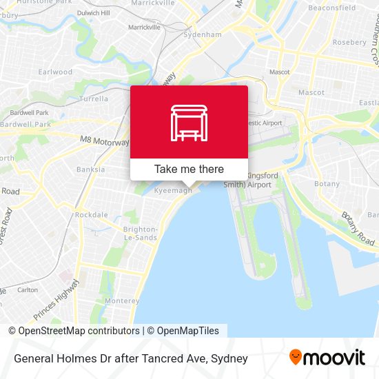 General Holmes Dr after Tancred Ave map