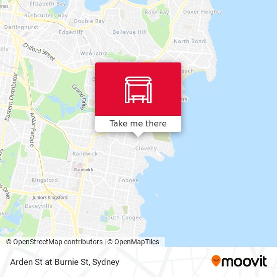 Arden St at Burnie St map