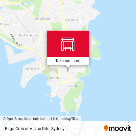 Bilga Cres at Anzac Pde map
