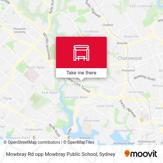 Mowbray Rd opp Mowbray Public School map