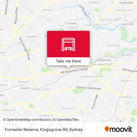 Forrester Reserve, Kingsgrove Rd map