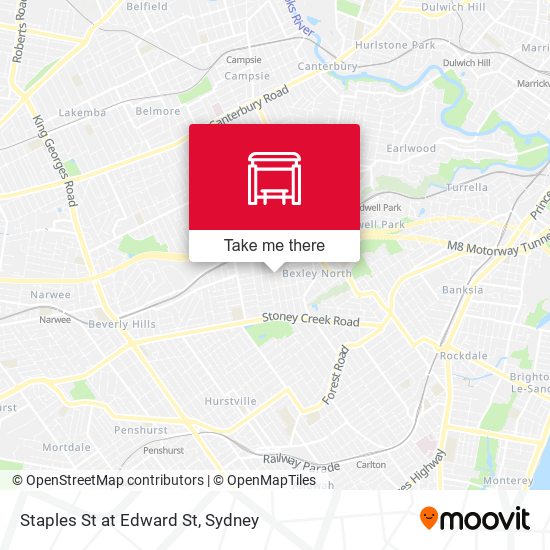 Staples St at Edward St map