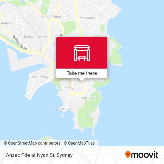 Anzac Pde at Nyan St map