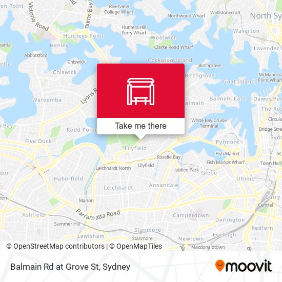 Balmain Rd at Grove St map