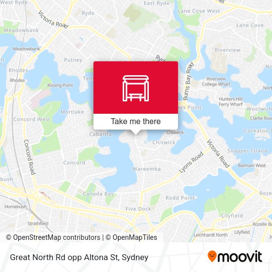 Great North Rd opp Altona St map