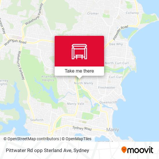 Pittwater Rd opp Sterland Ave map