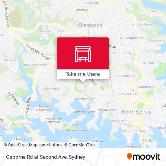 Osborne Rd at Second Ave map