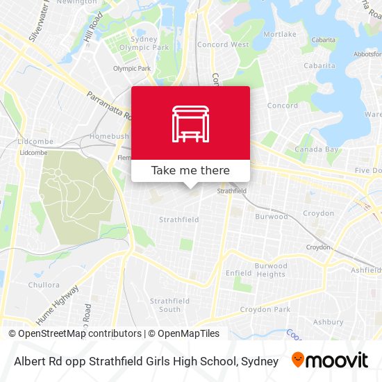 Mapa Albert Rd opp Strathfield Girls High School