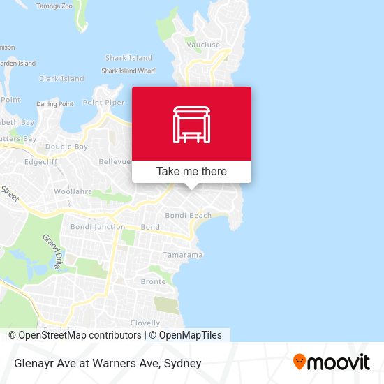 Glenayr Ave at Warners Ave map