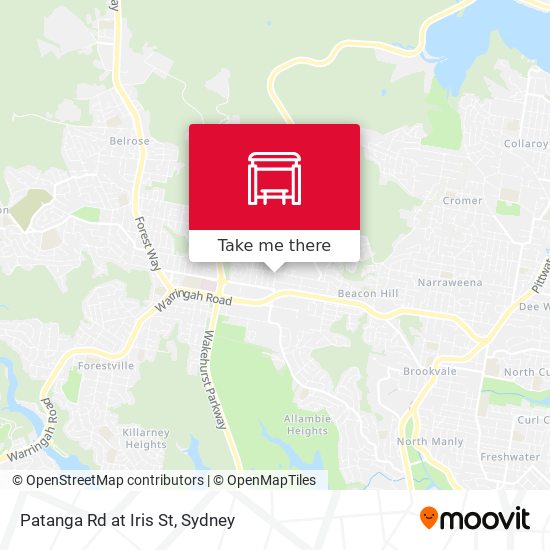 Patanga Rd at Iris St map