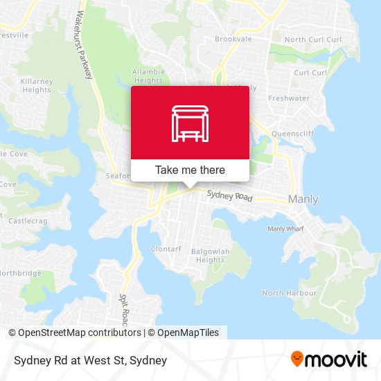 Sydney Rd at West St map
