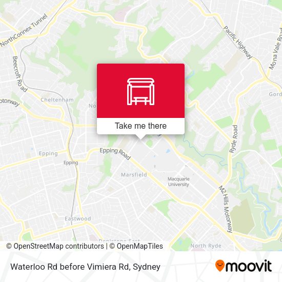 Waterloo Rd before Vimiera Rd map