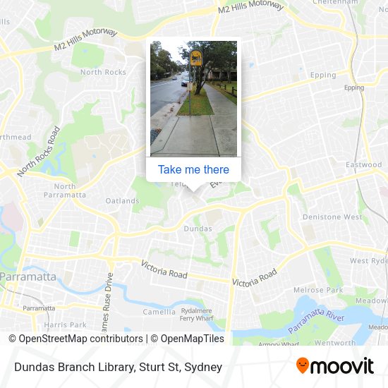 Dundas Branch Library, Sturt St map