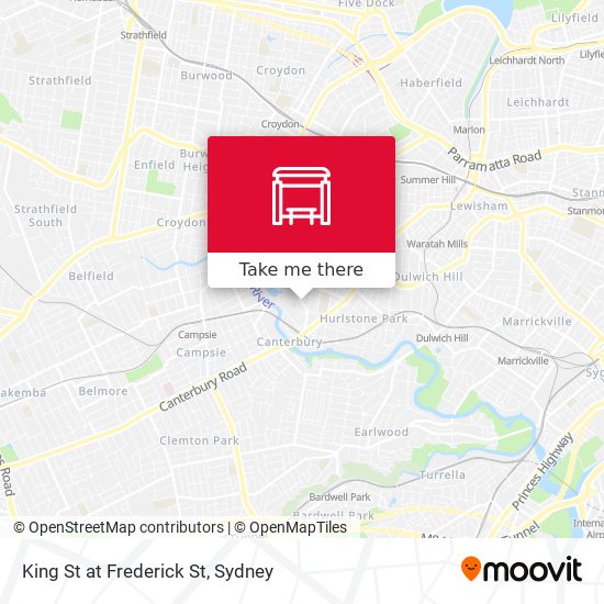 King St at Frederick St map