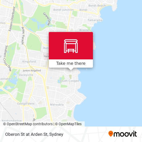 Oberon St at Arden St map