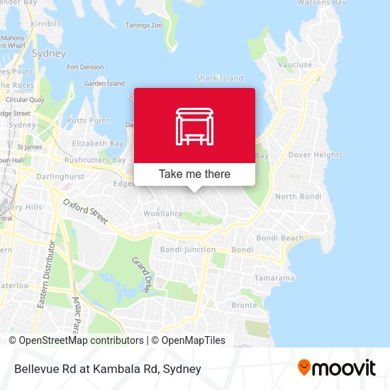 Bellevue Rd at Kambala Rd map