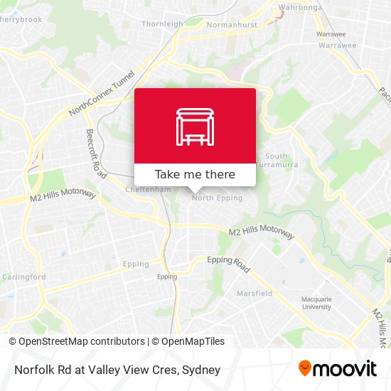 Norfolk Rd at Valley View Cres map